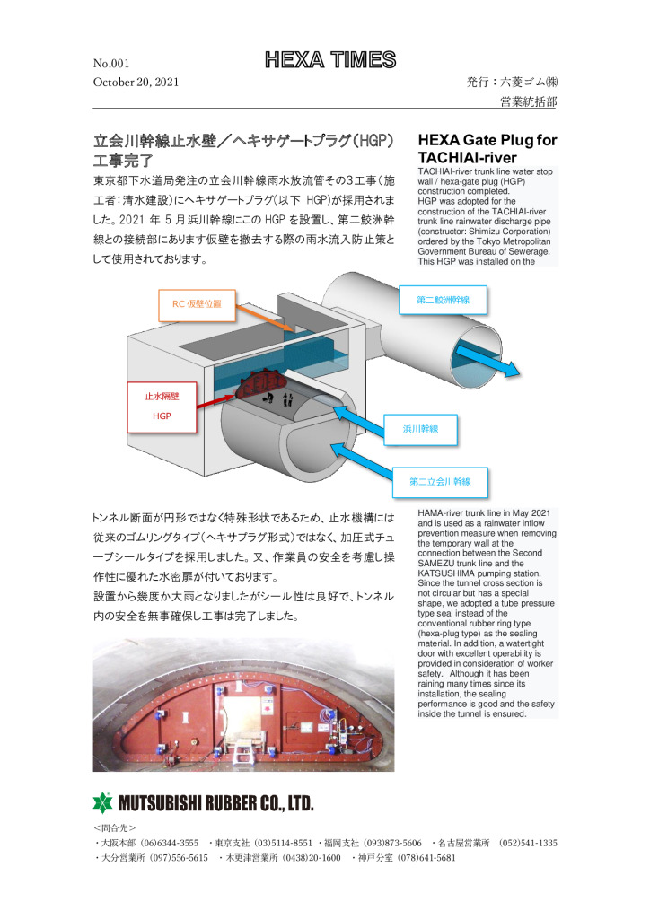 IHEXA Gate Plug for TACHIAI-river
