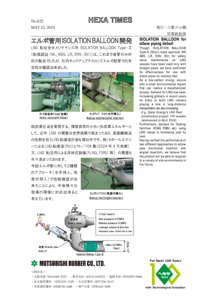 Successful Development of ISOLATION BALLOON for Elbow Pipes.